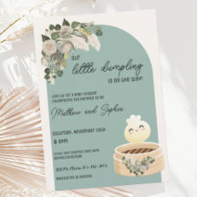 Invitación de Baby Shower Sage Boho Little Dumplin
