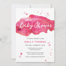 Invitación de Baby Shower | salpicadura de color d