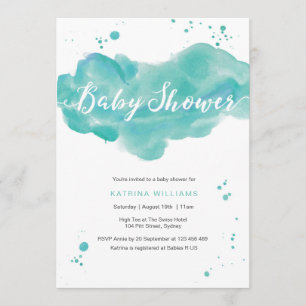 invitación de Baby Shower   Saltos acuáticos de Aq