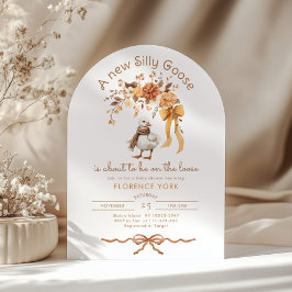 Invitación de baby shower Silly Goose Fall Arch
