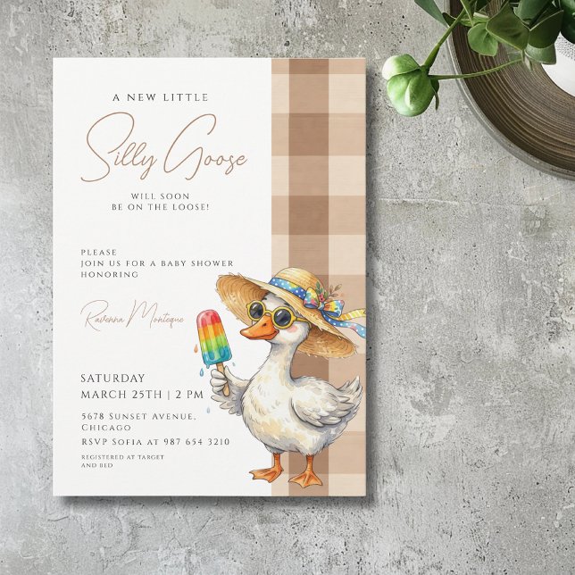 Invitación de Baby Shower Silvestre Ganso Marrón a (Subido por el creador)