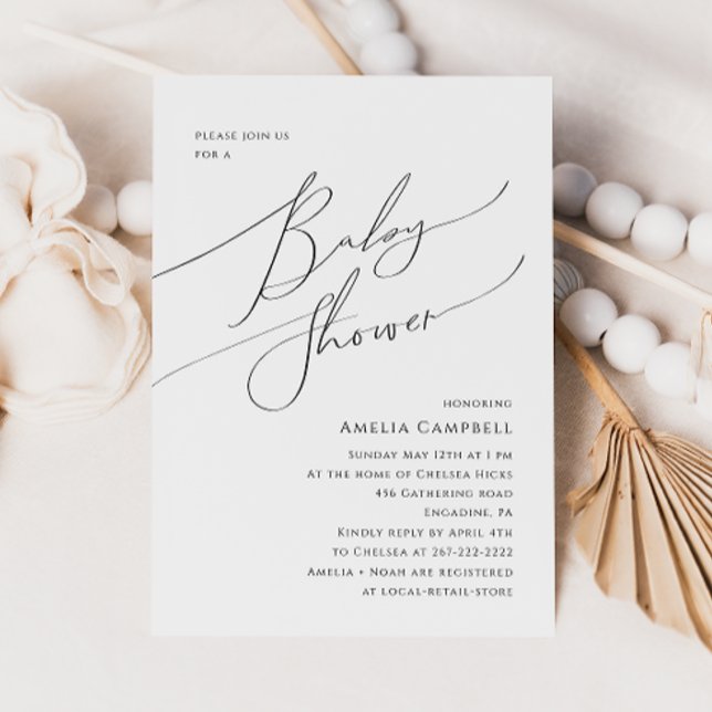Invitación de Baby Shower sincera y neutra (Subido por el creador)
