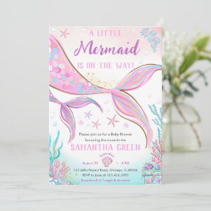 Invitación de Baby Shower Sirena