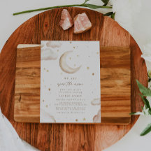 Invitación de Baby Shower 'Sobre la Luna'