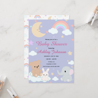 Invitación de baby shower soñadora