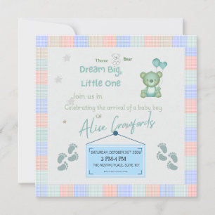 Invitación de Baby Shower 'Sueña en Grande, Pequeñ