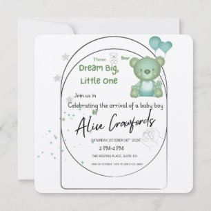 Invitación de Baby Shower Sueña Grande Pequeño   T