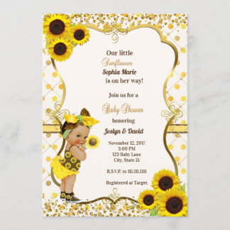INVITACIÓN DE BABY SHOWER SUNFLOWER