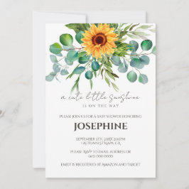 Invitación de Baby Shower Sunflower Sunshine Fall
