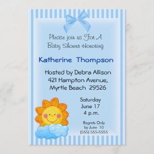 Invitación de Baby Shower Sunshine