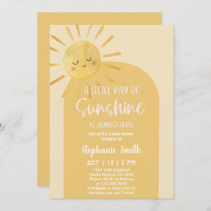 Invitación de Baby Shower Sunshine