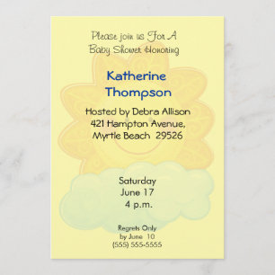 Invitación de Baby Shower Sunshine