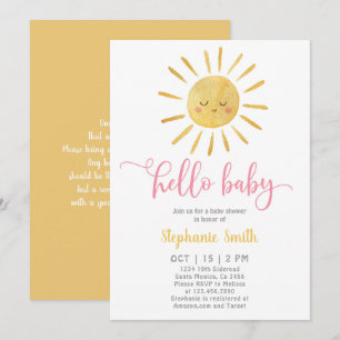 Invitación de Baby Shower Sunshine