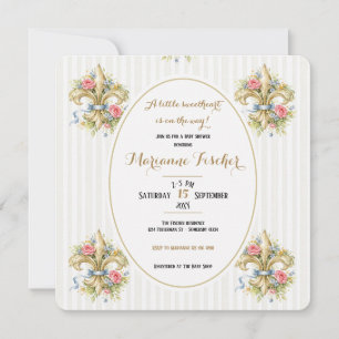 Invitación de baby shower Sweetheart neutral Fleur