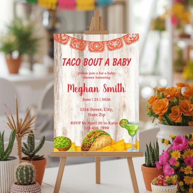 Invitación de Baby Shower Taca 'Bout Rústica (Subido por el creador)