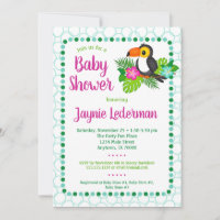 Invitación de Baby Shower táctil tropical