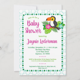 Invitación de Baby Shower táctil tropical