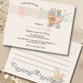Invitación de Baby Shower | Tarjeta postal de Reli