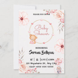 Invitación de Baby Shower - Tema curado