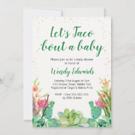 Invitación de Baby Shower temática a Taco Fiesta