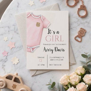 Invitación de Baby Shower Thin Blue Line Baby, Ros