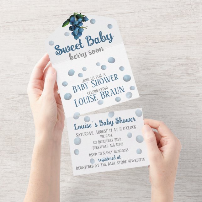 Invitación de Baby Shower Todo en Uno (desgarro)