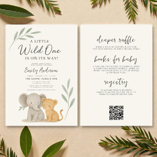Invitación de Baby Shower Todo en Uno Código QR Wi