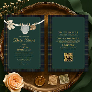 Invitación de Baby Shower Todo en Uno de Oso de Pe