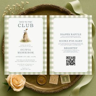 Invitación de Baby Shower Todo en Uno Nuevo en el 