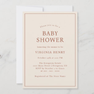 Invitación de Baby Shower Tonos Terrosos