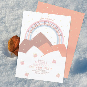 Invitación de Baby Shower Tormenta de Nieve en la 