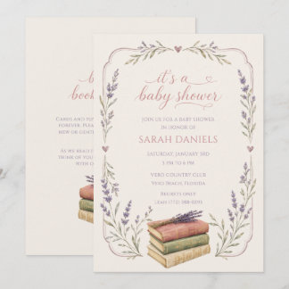 Invitación de Baby Shower 'Trae un Libro para el B