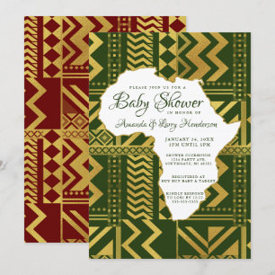 Invitación de Baby Shower Tribal de África