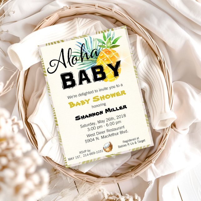 Invitación de Baby Shower Tropical (Subido por el creador)