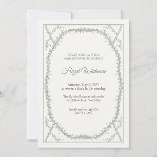 Invitación de Baby Shower Twiglet Cameo