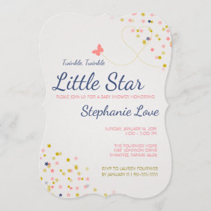 Invitación de Baby Shower Twinkle Twinkle Little S