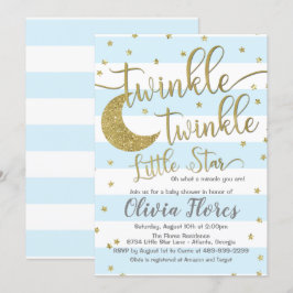 Invitación de Baby Shower Twinkle Twinkle Little S