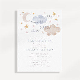 Invitación de Baby Shower Twinkle Twinkle Little S
