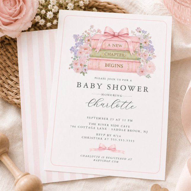 Invitación de Baby Shower Un Nuevo Capítulo Comien (Subido por el creador)