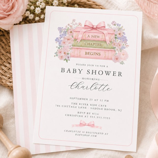 Invitación de Baby Shower Un Nuevo Capítulo Comien (Subido por el creador)