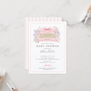 Invitación de Baby Shower Un Nuevo Capítulo Comien