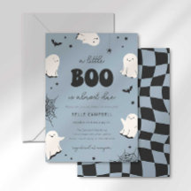 Invitación de Baby Shower 'Un pequeño Boo está cas