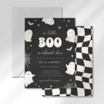 Invitación de Baby Shower 'Un pequeño Boo está cas