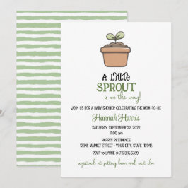 Invitación de baby shower Un pequeño brote en cami