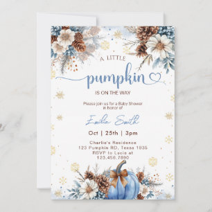 Invitación de Baby Shower 'Un pequeño calabacín az