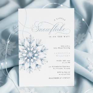 Invitación de Baby Shower 'Un pequeño copo de niev