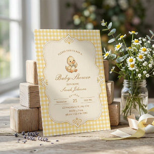 Invitación de Baby Shower Un Pequeño Pato