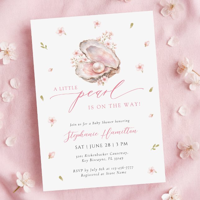 Invitación de Baby Shower Una Pequeña Perla (Subido por el creador)