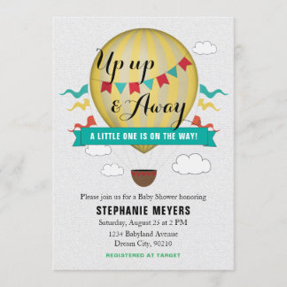 Invitación de Baby Shower Up & Away