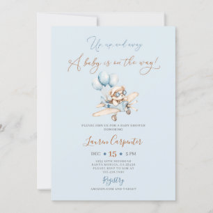 Invitación de Baby Shower Up, Up and Away